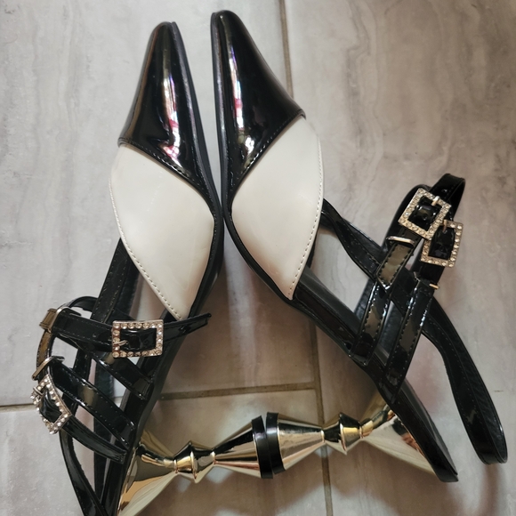 Kaigelin Elegant High Heels Women Contrast Color Pointy Toes Shoes SZ 11 - Picture 5 of 16